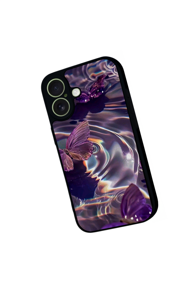 iPhone 17 Uyumlu Kelebek Tasarımlı Glossy Premium Kılıf