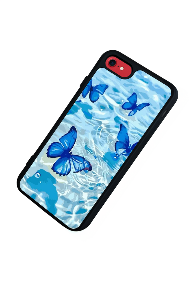 iPhone 7 Uyumlu Kelebek Tasarımlı Glossy Premium Kılıf