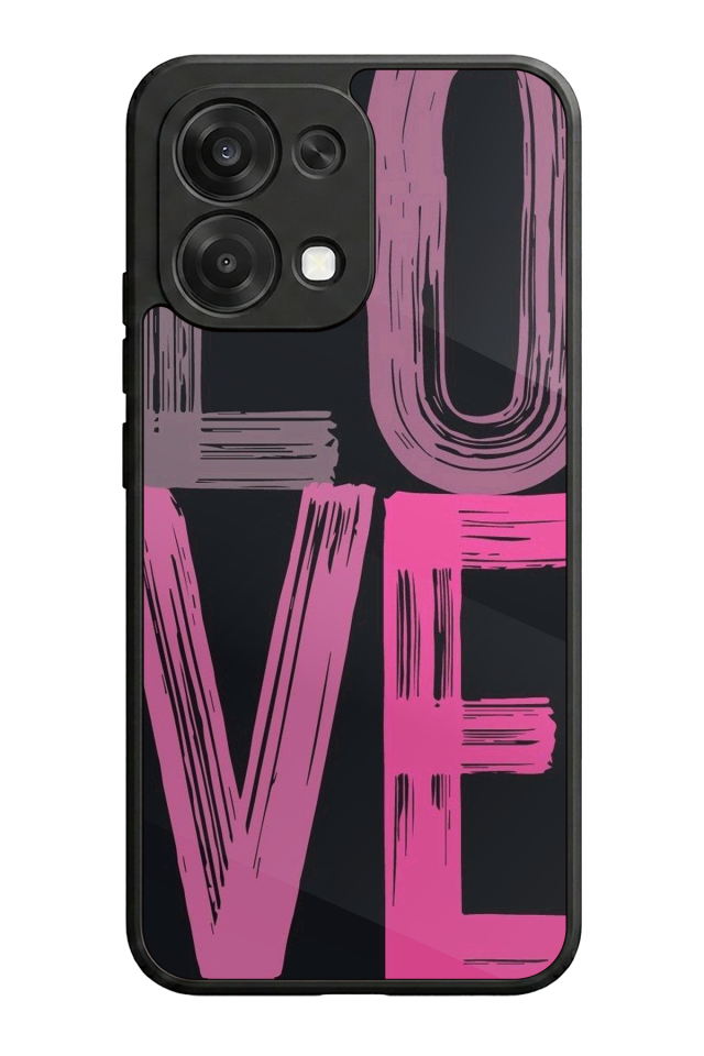 Oppo A6 Pro Uyumlu Love Tasarımlı Glossy Premium Kılıf