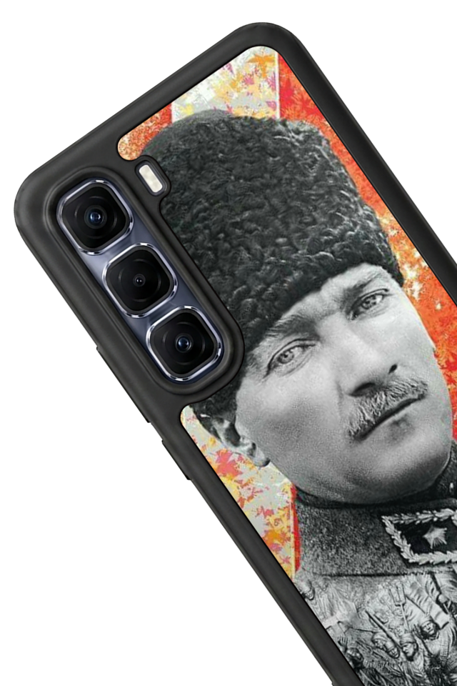 Infinix Hot 60 Pro Plus Uyumlu Mustafa Kemal Ataturk Tasarımlı Glossy Premium Kılıf