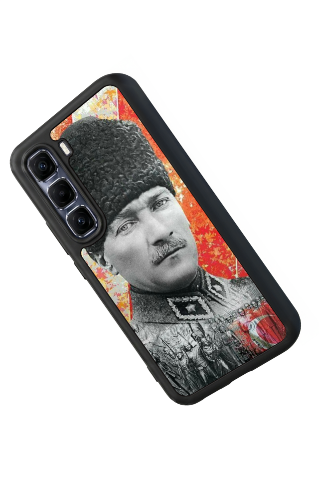 Infinix Hot 60 Pro Plus Uyumlu Mustafa Kemal Ataturk Tasarımlı Glossy Premium Kılıf