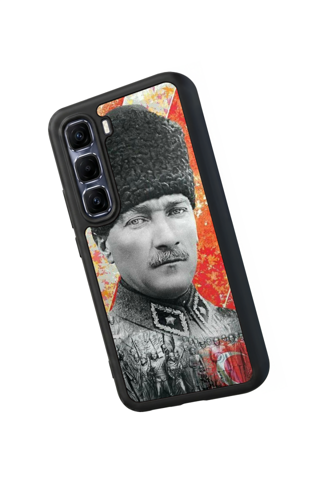Infinix Hot 60 Pro Plus Uyumlu Mustafa Kemal Ataturk Tasarımlı Glossy Premium Kılıf