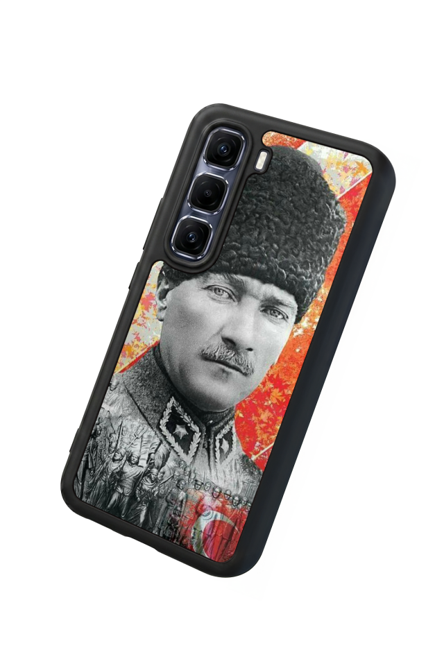 Infinix Hot 60 Pro Plus Uyumlu Mustafa Kemal Ataturk Tasarımlı Glossy Premium Kılıf