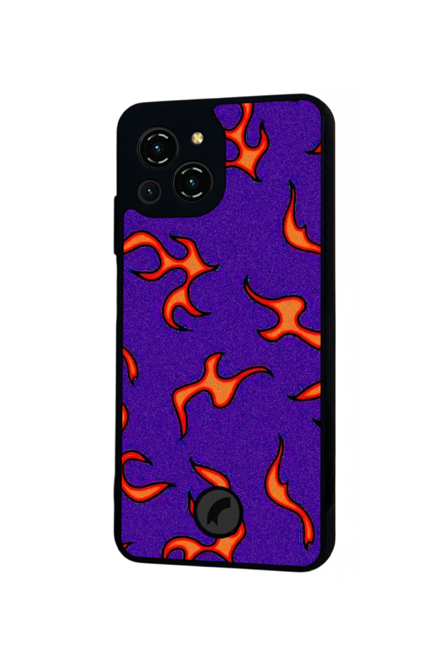 Reeder S23 Pro Max Uyumlu Retro Flame Patterns Tasarımlı Glossy Premium Kılıf