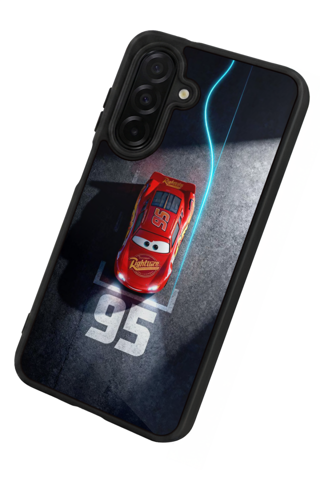 Samsung Galaxy A26 Uyumlu Şimsek McQueen Tasarımlı Glossy Premium Kılıf
