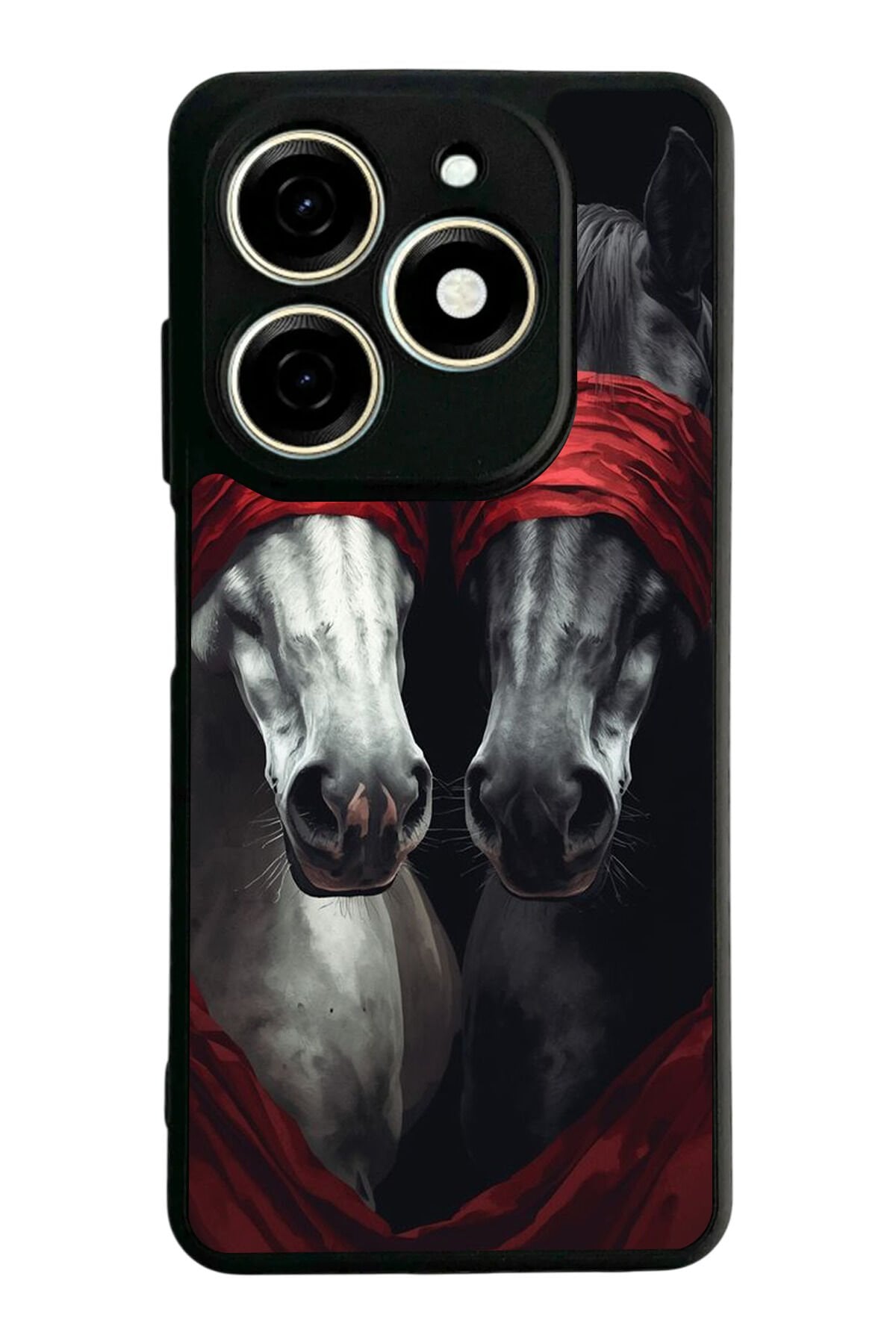 Tecno Spark 20/20C Uyumlu At Horse Tasarımlı Glossy Premium Kılıf
