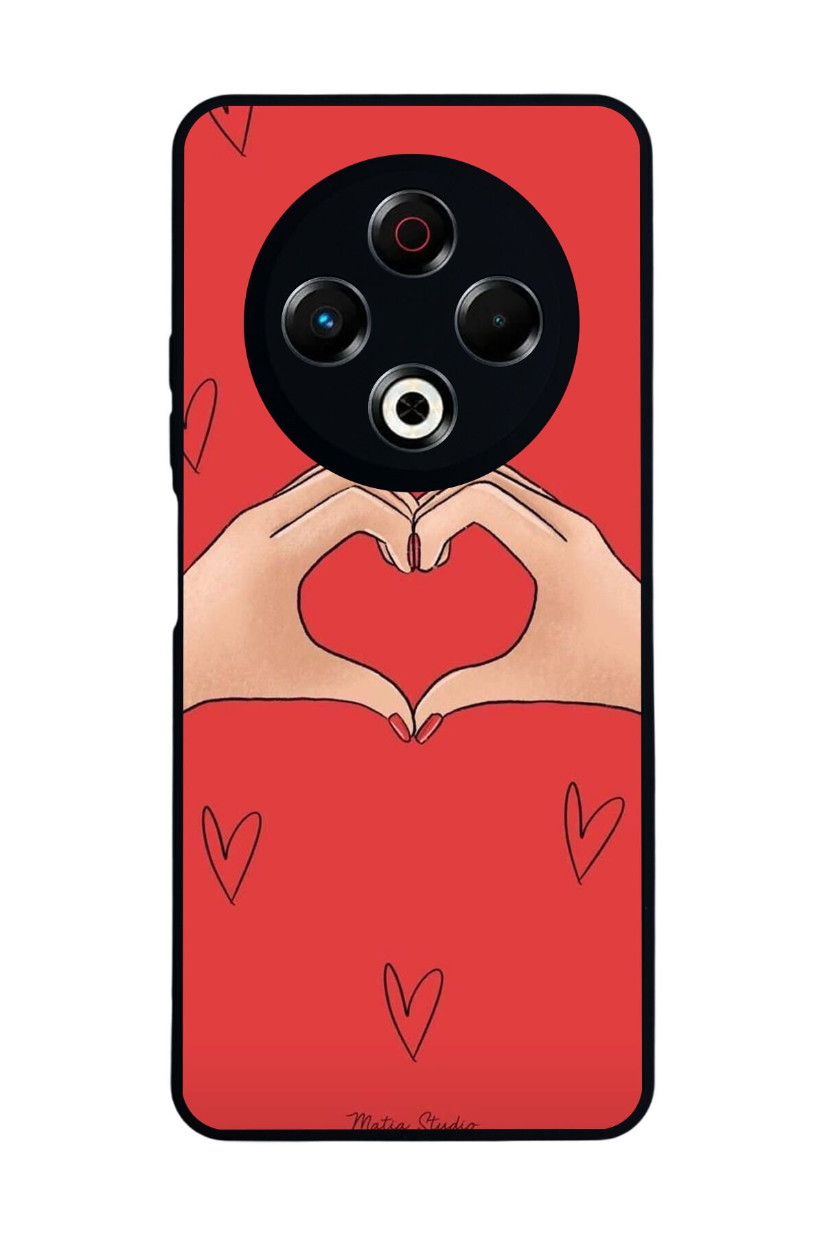 Tecno Spark 30 Uyumlu Kalp Love Tasarımlı Glossy Premium Kılıf