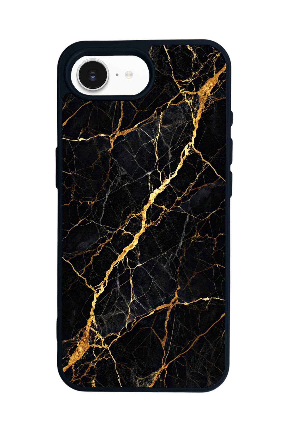 iPhone 16E Uyumlu Mermer Marble Tasarımlı Glossy Premium Kılıf