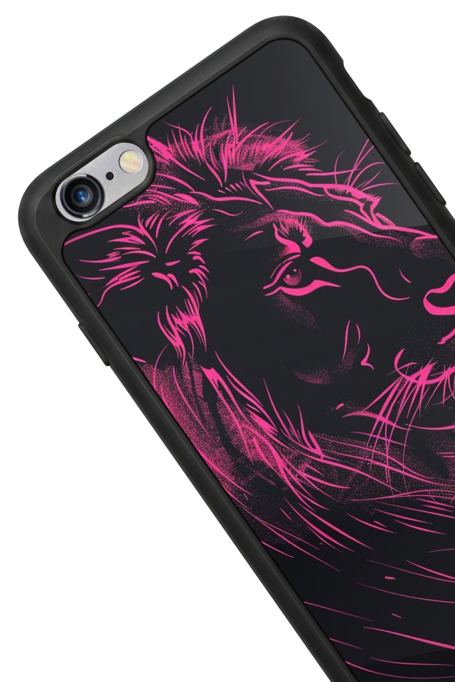 iPhone 6s Plus Uyumlu Aslan Tasarımlı Glossy Premium Kılıf