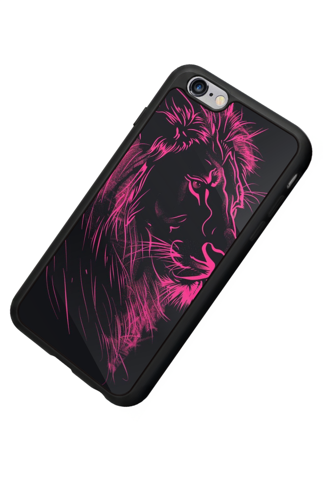 iPhone 6s Plus Uyumlu Aslan Tasarımlı Glossy Premium Kılıf