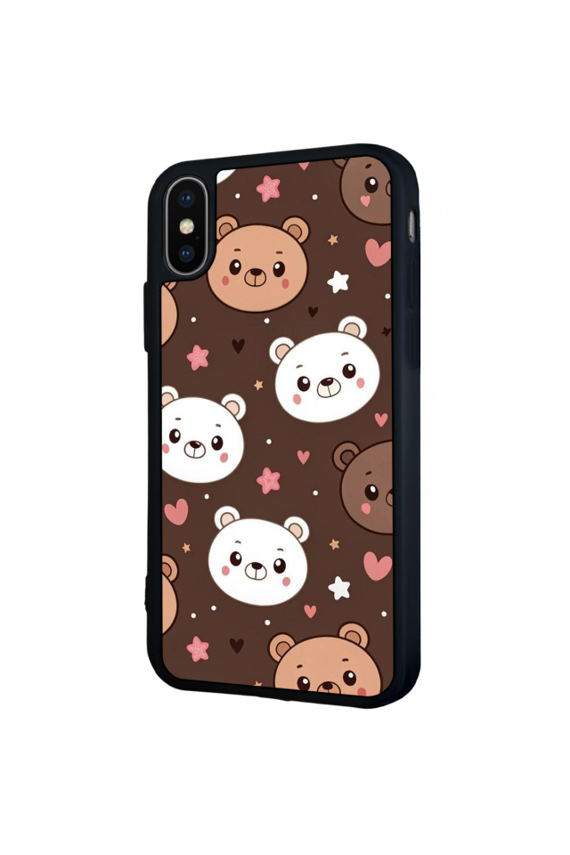 iPhone X/ XS Uyumlu Ayı Tasarımlı Glossy Premium Kılıf