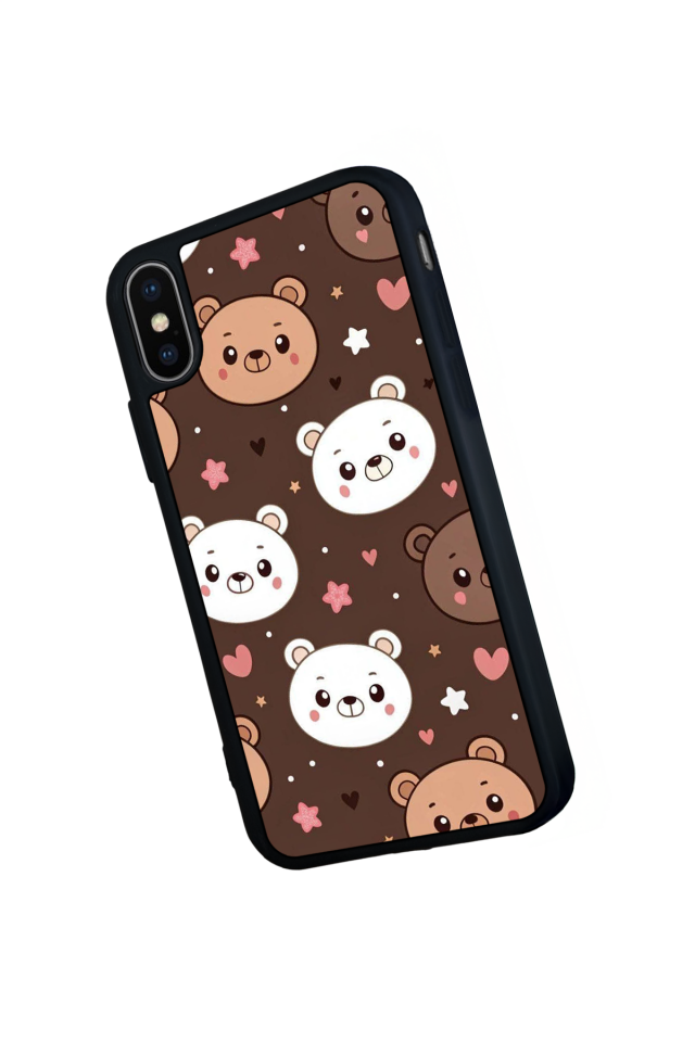 iPhone X/ XS Uyumlu Ayı Tasarımlı Glossy Premium Kılıf