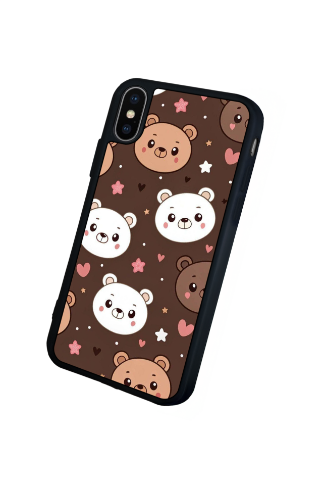 iPhone X/ XS Uyumlu Ayı Tasarımlı Glossy Premium Kılıf