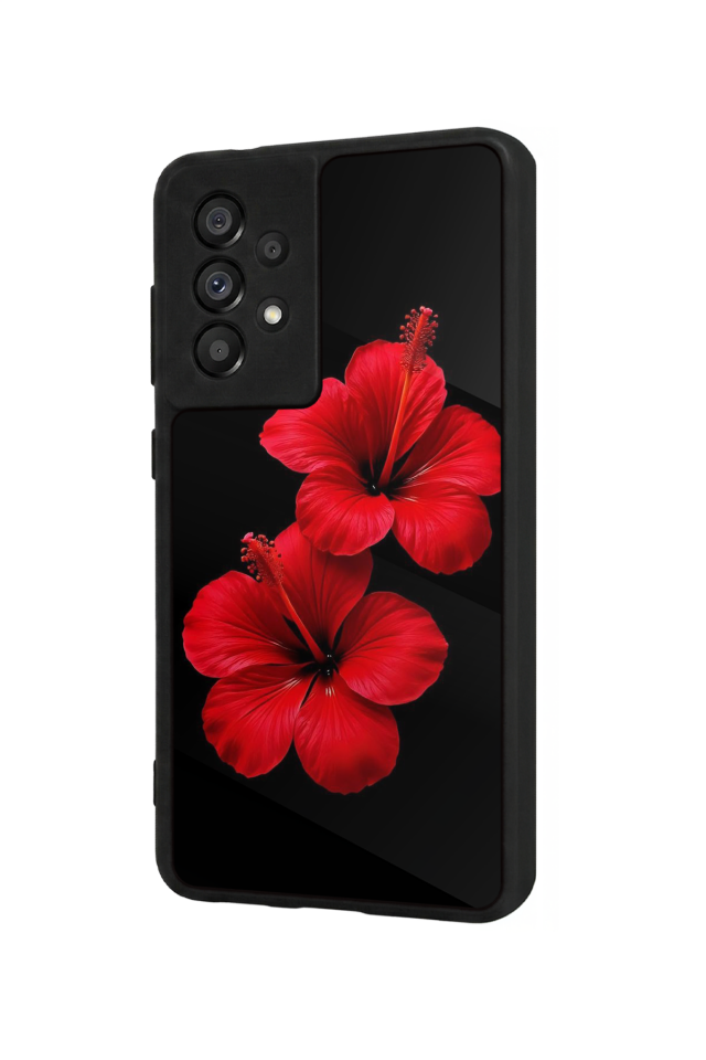 Samsung Galaxy A73 Uyumlu Cicek Tasarımlı Glossy Premium Kılıf