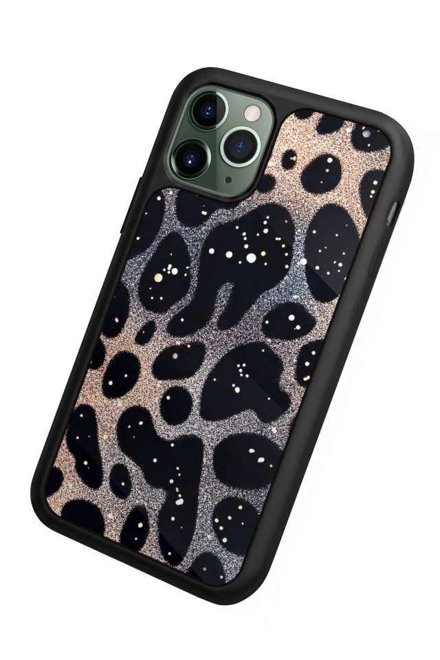 iPhone 11 Pro Uyumlu Hologram Leopar Tasarımlı Glossy Premium Kılıf