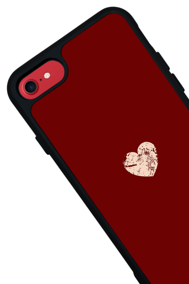 iPhone SE Uyumlu Kalp Love Tasarımlı Glossy Premium Kılıf