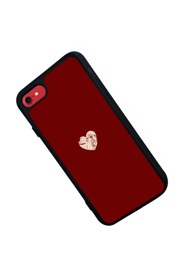 iPhone SE Uyumlu Kalp Love Tasarımlı Glossy Premium Kılıf