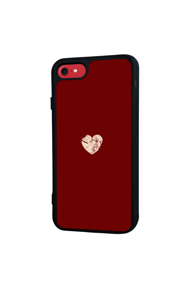 iPhone SE Uyumlu Kalp Love Tasarımlı Glossy Premium Kılıf