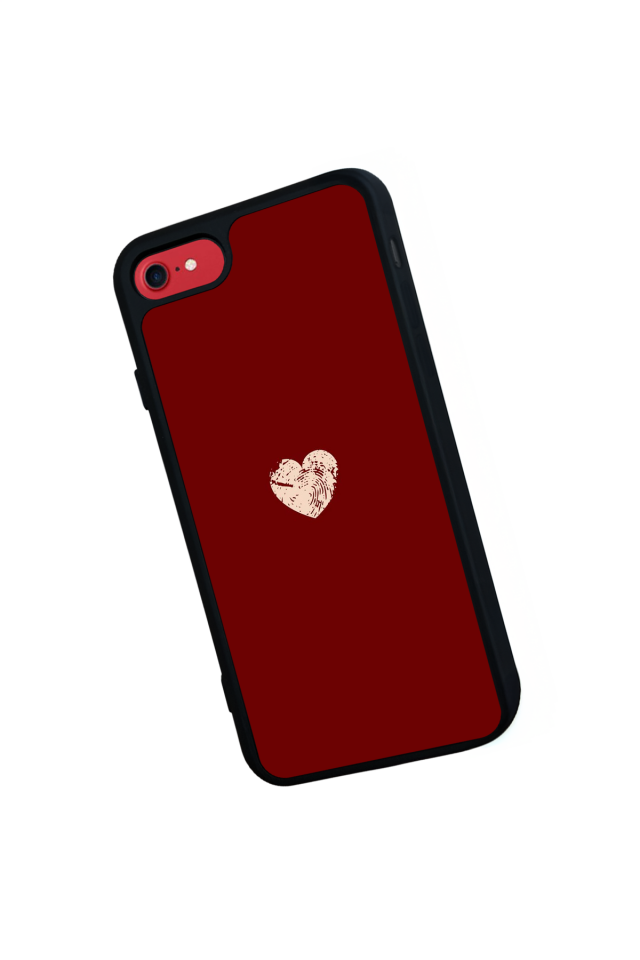 iPhone SE Uyumlu Kalp Love Tasarımlı Glossy Premium Kılıf