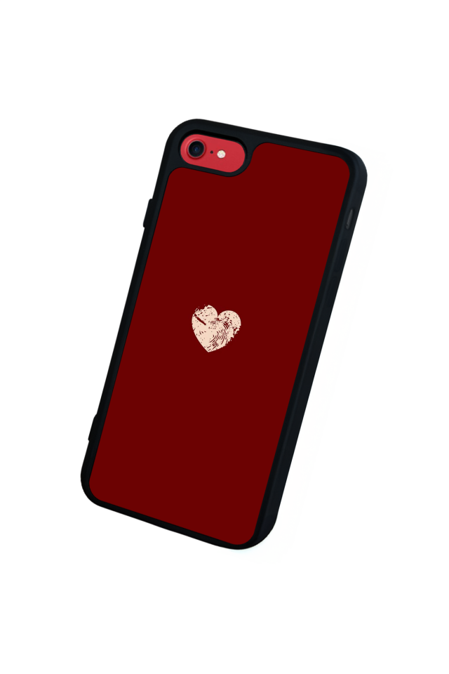 iPhone SE Uyumlu Kalp Love Tasarımlı Glossy Premium Kılıf