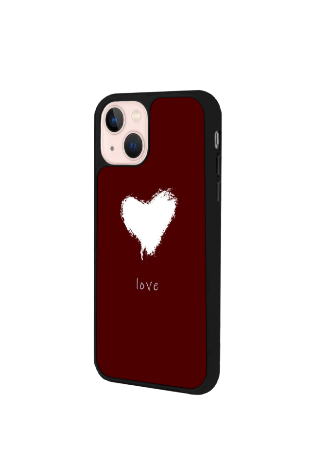 iPhone 15 Uyumlu Kalp Love Tasarımlı Glossy Premium Kılıf