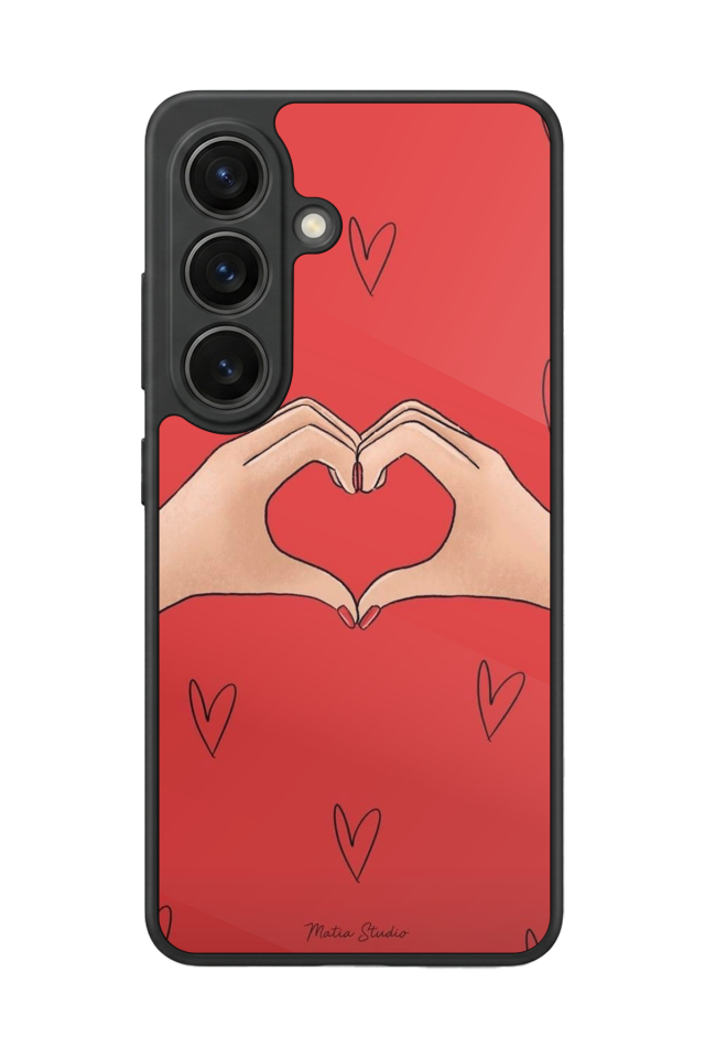 Samsung Galaxy S26 Uyumlu Kalp Love Tasarımlı Glossy Premium Kılıf