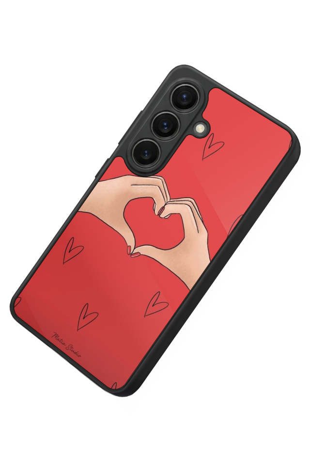 Samsung Galaxy S26 Uyumlu Kalp Love Tasarımlı Glossy Premium Kılıf