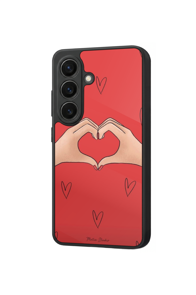 Samsung Galaxy S26 Uyumlu Kalp Love Tasarımlı Glossy Premium Kılıf