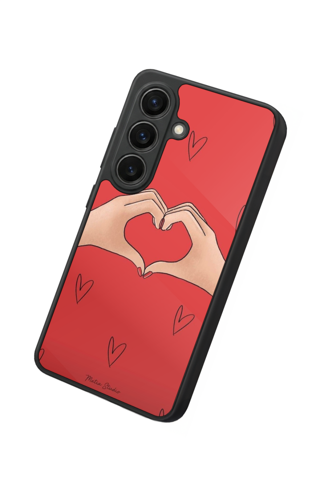 Samsung Galaxy S26 Uyumlu Kalp Love Tasarımlı Glossy Premium Kılıf