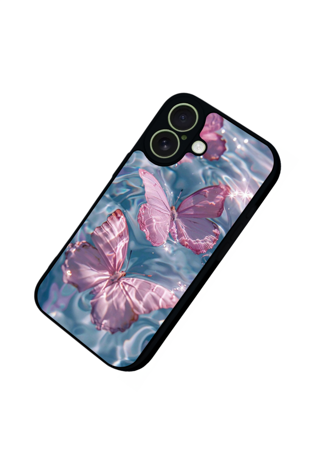 iPhone 17 Uyumlu Kelebek Tasarımlı Glossy Premium Kılıf