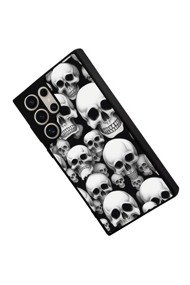 Samsung Galaxy S23 Ultra Uyumlu KuruKafa Tasarımlı Glossy Premium Kılıf