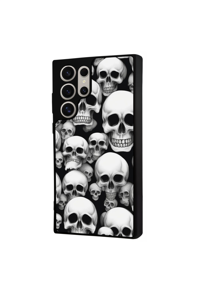 Samsung Galaxy S23 Ultra Uyumlu KuruKafa Tasarımlı Glossy Premium Kılıf