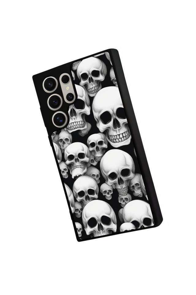 Samsung Galaxy S23 Ultra Uyumlu KuruKafa Tasarımlı Glossy Premium Kılıf