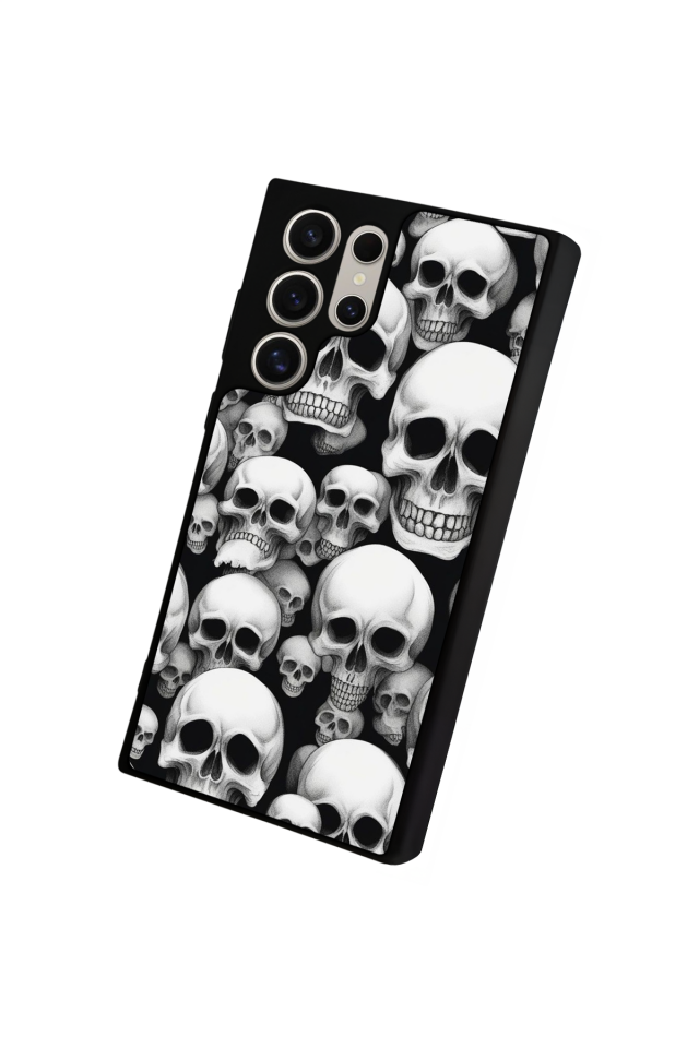 Samsung Galaxy S23 Ultra Uyumlu KuruKafa Tasarımlı Glossy Premium Kılıf