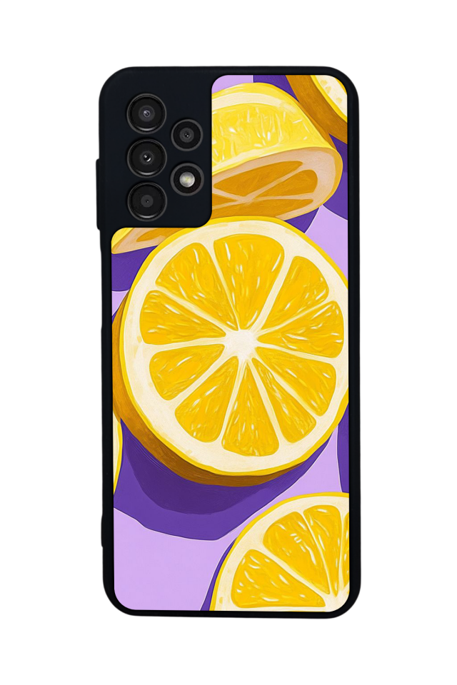 Samsung Galaxy A13 Uyumlu Limon Tasarımlı Glossy Premium Kılıf