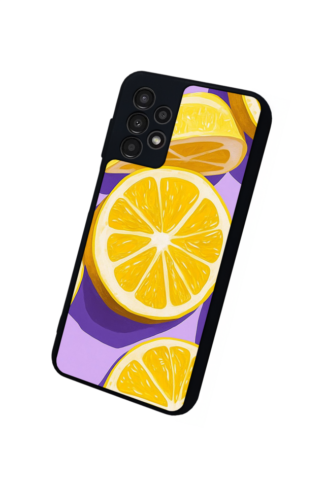 Samsung Galaxy A13 Uyumlu Limon Tasarımlı Glossy Premium Kılıf