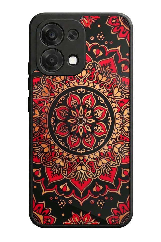 Oppo A6 Pro Uyumlu Mandala Tasarımlı Glossy Premium Kılıf