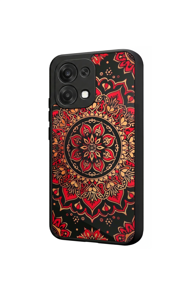 Oppo A6 Pro Uyumlu Mandala Tasarımlı Glossy Premium Kılıf