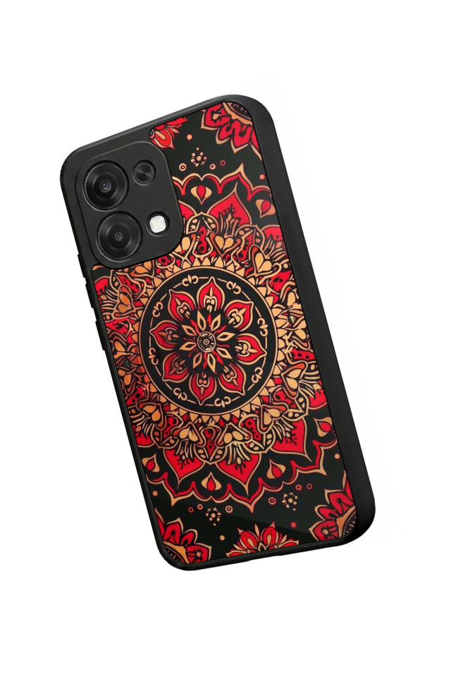 Oppo A6 Pro Uyumlu Mandala Tasarımlı Glossy Premium Kılıf