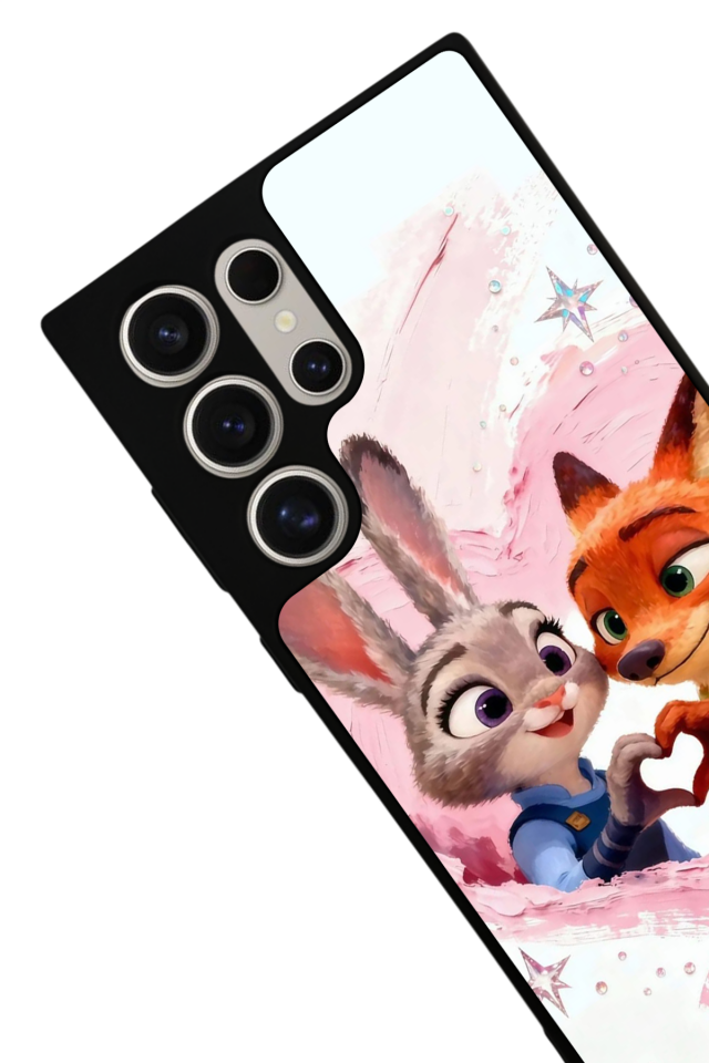 Samsung Galaxy S23 Ultra Uyumlu Zootropolis Tasarımlı Glossy Premium Kılıf