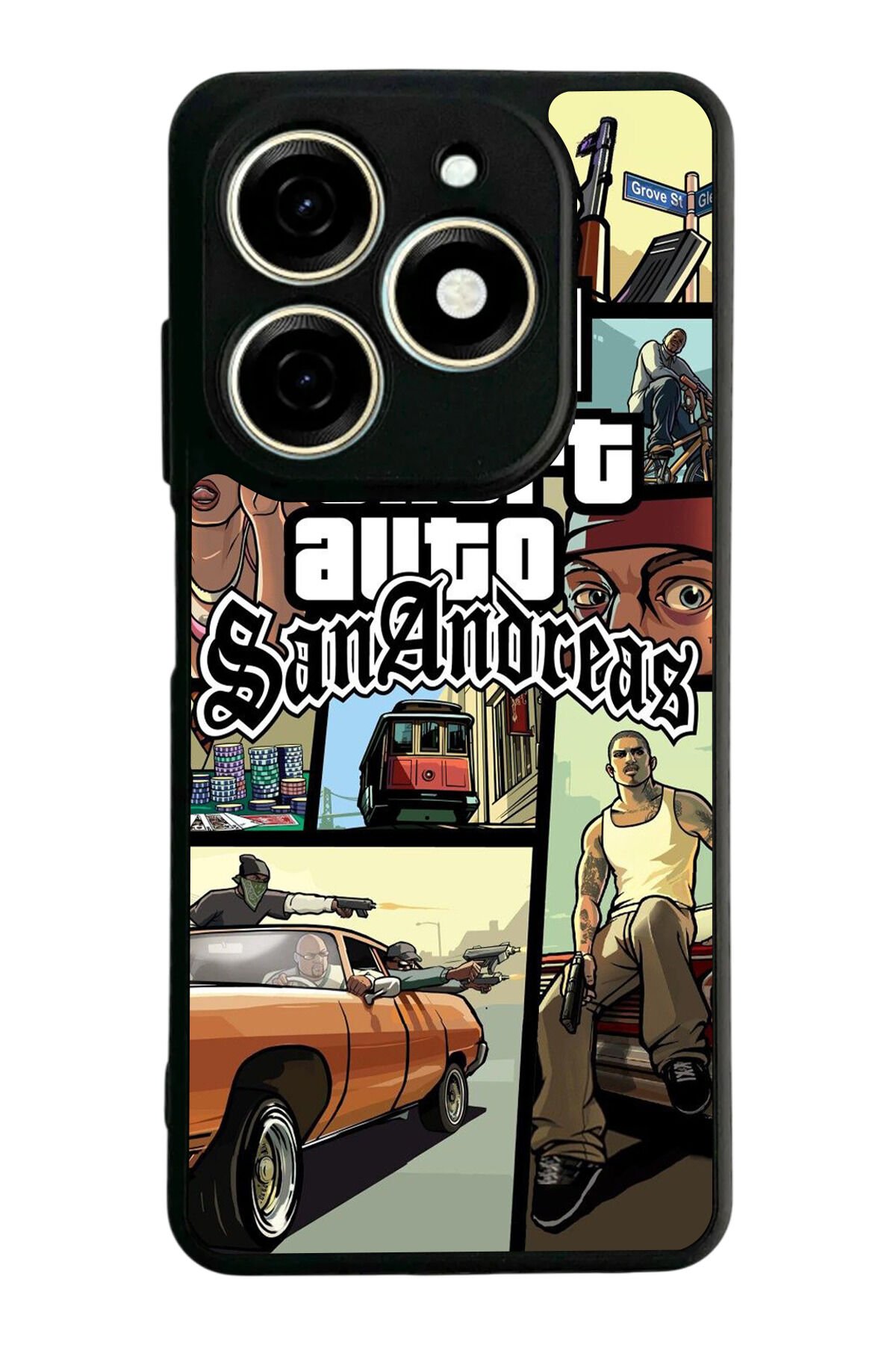 Infınıx Smart 8 Pro Uyumlu GTA Tasarımlı Glossy Premium Kılıf