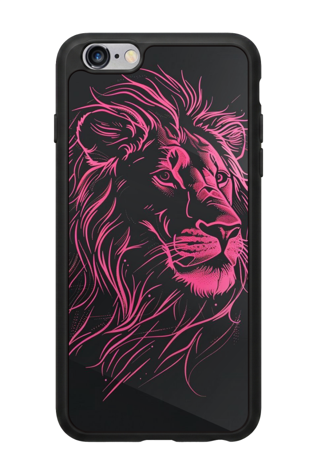 iPhone 6s Plus Uyumlu Aslan Tasarımlı Glossy Premium Kılıf