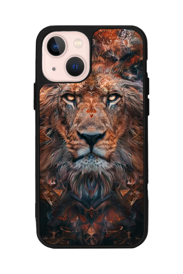 iPhone 15 Plus Uyumlu Aslan Tasarımlı Glossy Premium Kılıf