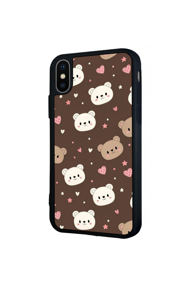 iPhone X/ XS Uyumlu Ayı Tasarımlı Glossy Premium Kılıf