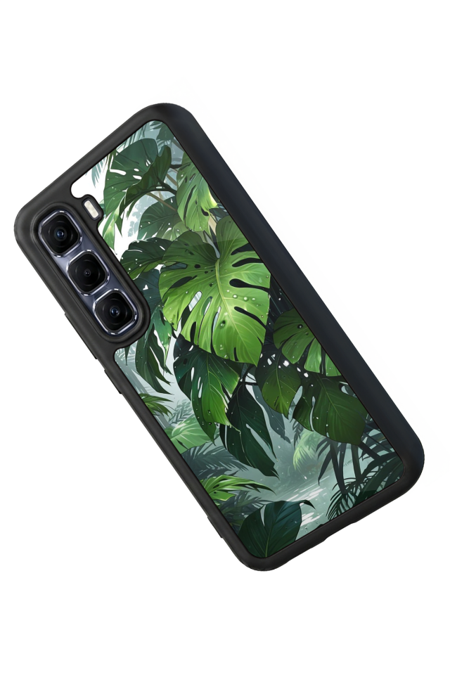 Infinix Hot 60 Pro Plus Uyumlu Botanik Tasarımlı Glossy Premium Kılıf