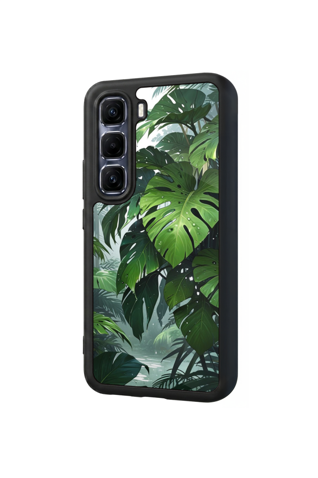 Infinix Hot 60 Pro Plus Uyumlu Botanik Tasarımlı Glossy Premium Kılıf