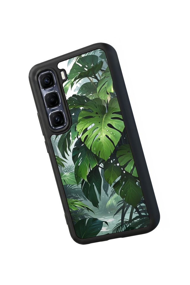 Infinix Hot 60 Pro Plus Uyumlu Botanik Tasarımlı Glossy Premium Kılıf