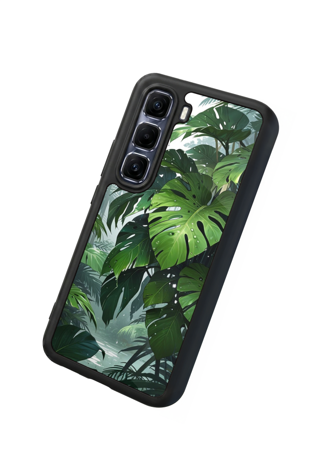 Infinix Hot 60 Pro Plus Uyumlu Botanik Tasarımlı Glossy Premium Kılıf