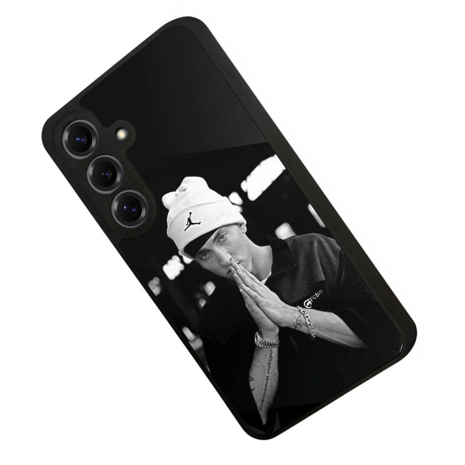 Samsung Galaxy S25 Uyumlu Eminem Tasarımlı Glossy Premium Kılıf