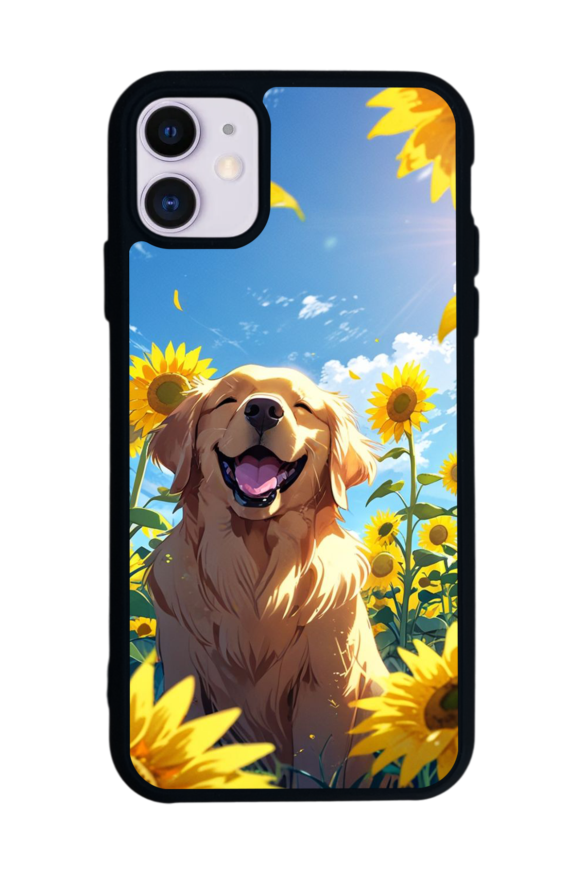 iPhone 11 Uyumlu Golden Kopek Tasarımlı Glossy Premium Kılıf